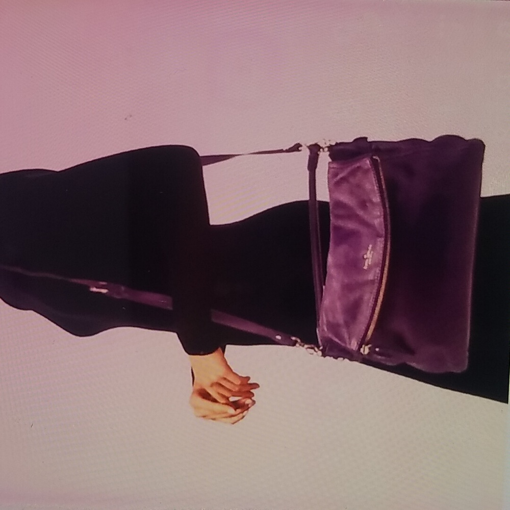 Vintage Kate Spade New York Leather Purple Leather Handbag